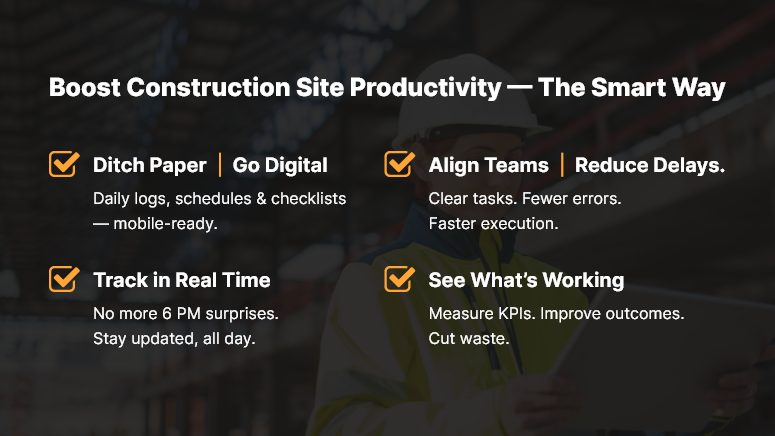 Boost Construction Site Productivity — The Smart Way